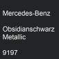 Preview: Mercedes-Benz, Obsidianschwarz Metallic, 9197.